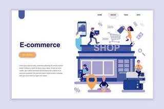 2.5D扁平化卡通商务办公科技感UI网页banner设计AI矢量EPS素材