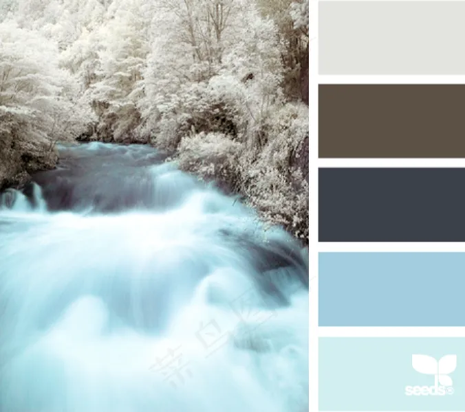 冬天系配色色卡色彩搭配