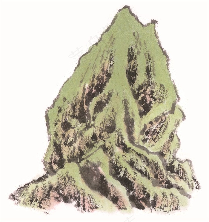 大山石头绘画图片素材