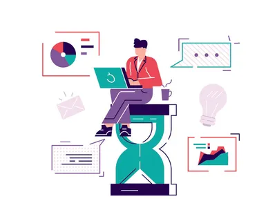 扁平化人物场景办公互联网等距ai矢量设计网页海报UI素材插画