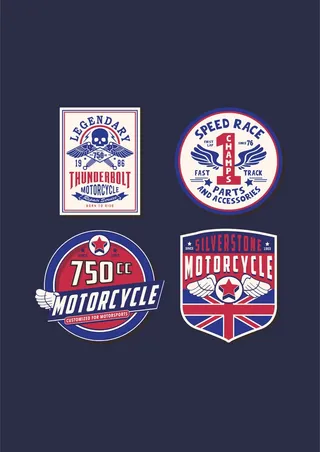 美式绣花章 logo徽章 美式休闲