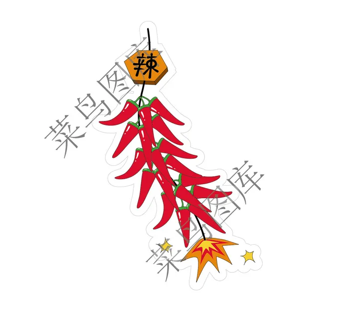 辣椒鞭炮矢量图ai矢量模版下载