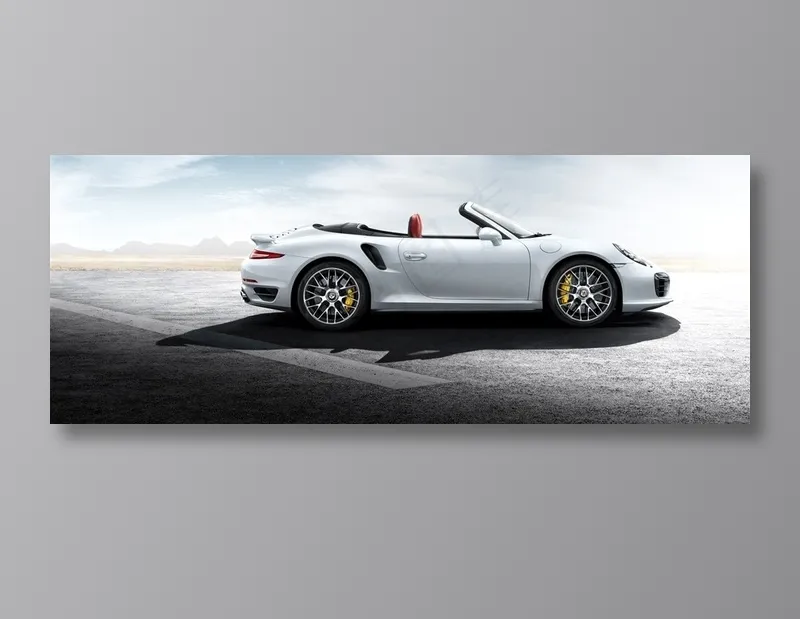 白色保时捷敞篷跑车侧面摄影