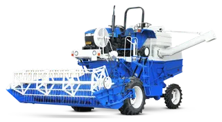 蓝色收割机现代农业