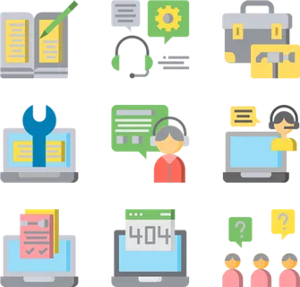 维修网络卡通图标科技kv主视觉素材