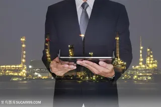 商务人士双重曝光高清图