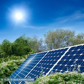 树林中的太阳能面板图片素材 树林中的太阳能面板图片素材