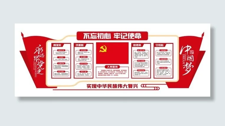 矢量党建文化墙cdr矢量模版下载