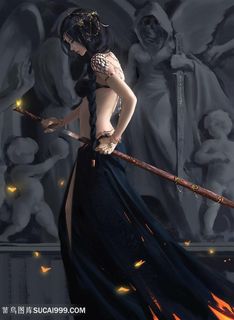 创意美女武士图