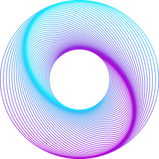 蓝紫色园渐变线条科技电商免抠png