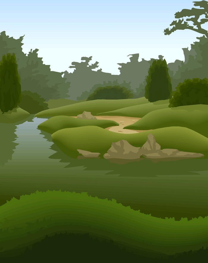 绿色卡通风动画动漫素描写实海报名片图片素材背景16