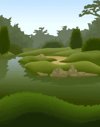 绿色卡通风动画动漫素描写实海报名片图片素材背景16