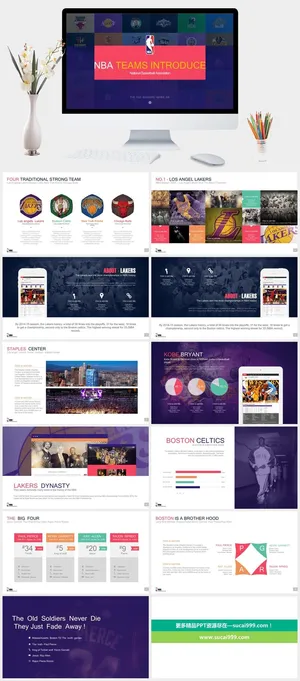 NBA篮球队运动运介绍PPT模板预览图