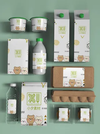 包装智能贴图样机VI效果PSD素材