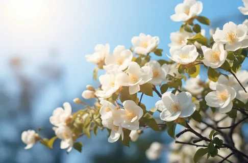 白色的花朵近景聚焦拍摄摄影图