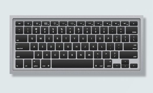 黑白质感暗调笔记本键盘平面图 键位可编辑