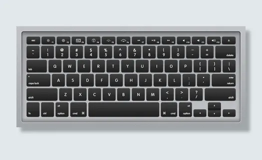 黑白质感暗调笔记本键盘平面图 键位可编辑