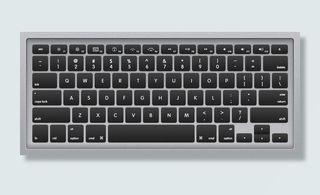 黑白质感暗调笔记本键盘平面图 键位可编辑