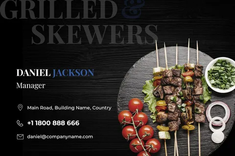 设计烤肉肉串英文菜单