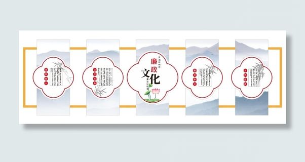 中式党建廉政文化墙