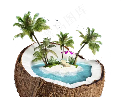 电商免抠海边沙滩元素实物摄影