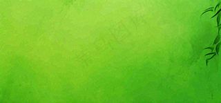 绿色简约绿植绿叶手绘插画笔墨意境