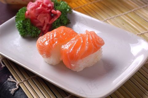 寿司类三文鱼握寿司美食素材