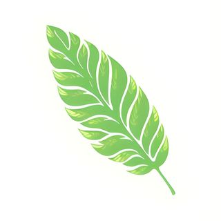 一片绿色叶子png免抠