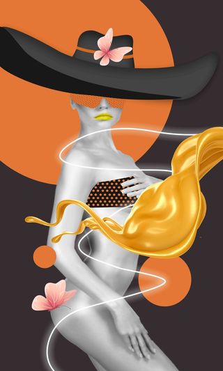 爱马仕轻奢美女装饰画