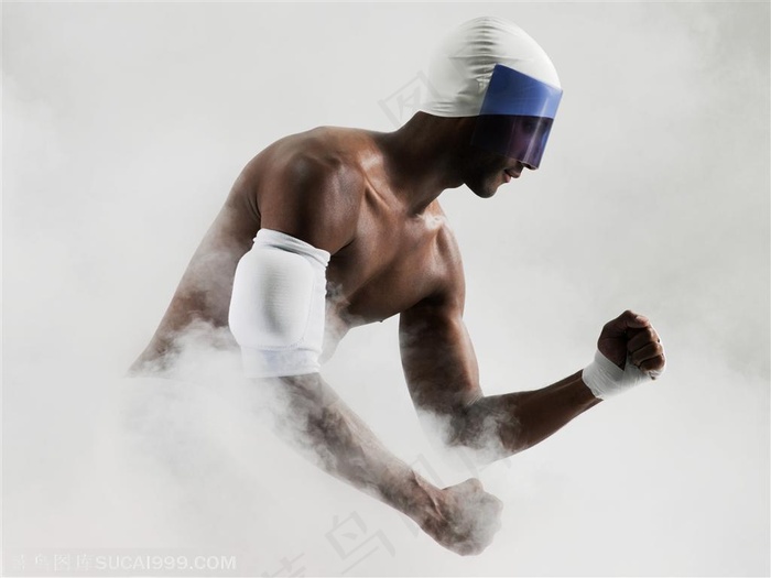 体育运动-握着拳头的运动员