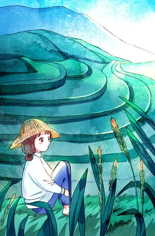 谷雨二十四节气海报设计