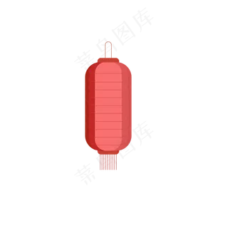 中国风 手绘 卡通元素 传统 复古红 灯笼装饰 PNG 免抠 