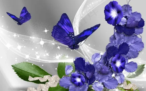 紫色鲜花蝴蝶图片 紫色鲜花蝴蝶图片