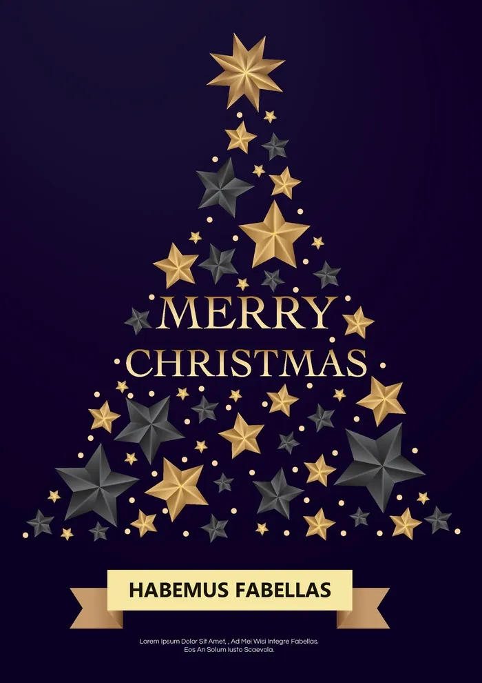 圣诞节圣诞树圣诞老人闪亮装饰电商促销折扣海报ai矢量模版下载