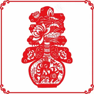 春节剪纸 剪纸风元素