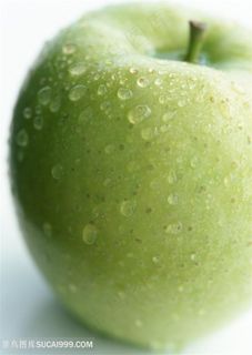 美味的新鲜青苹果高清素材
