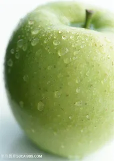 美味的新鲜青苹果高清素材