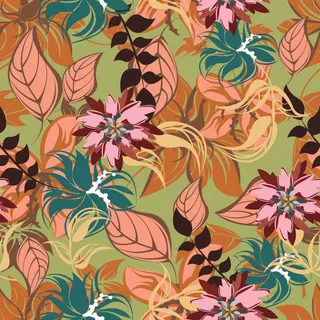 花卉唯美手绘花朵面料纹理手机壳布料面料印花服装矢量图案素材