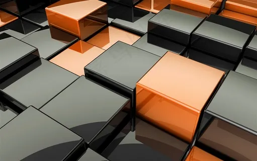 3D光滑立体方块背景高清图片 3D光滑立体方块背景高清图片