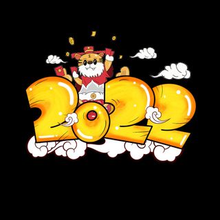 卡通新年2022春节虎年字体艺术字LOGO图标海报插画设计素材