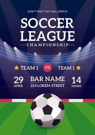 世界杯足球比赛海报