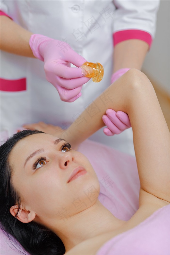 女性蜂蜜美容护肤高清摄影