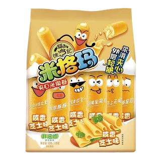 徐福记米果卷 (2)小吃超市商品白底图免抠实物摄影png格式图片透明底