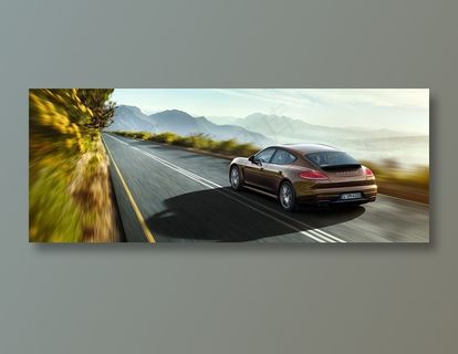 保时捷山路竞速摄影图