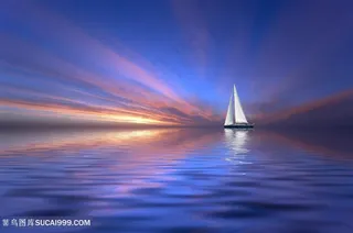 海上的帆船唯美高清图片船图片