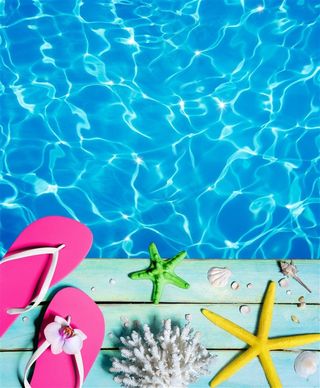 夏季大海沙滩景色