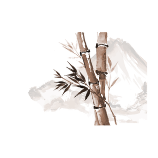 竹子水墨画中国风国画墨水书法竹子画