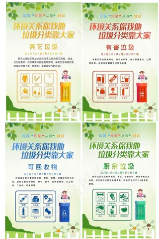 03 可回收垃圾 垃圾回收标识 其他垃圾 回收标识 