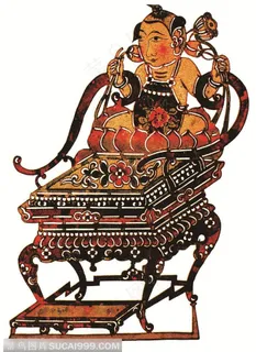 福娃座椅皮影戏中国风图片