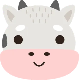 卡通动画动画小动物小牛免扣PNG手绘插画图片素材 (7)